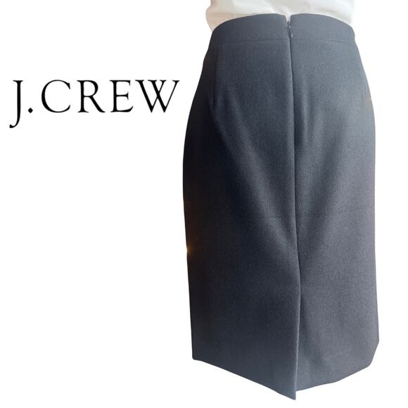 J. Crew Black 100% Wool Lined #2 Pencil Skirt 6 EUC - Picture 3 of 8